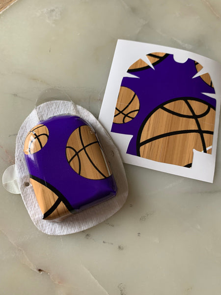 Purple Basketballs Omnipod Decal