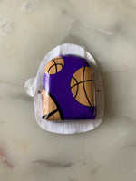 Purple Basketballs Omnipod Decal