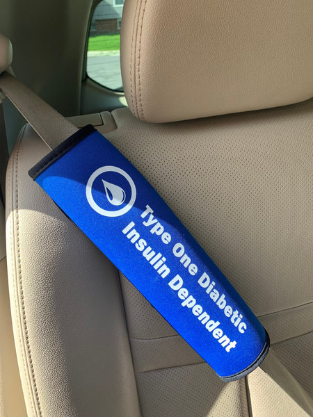 Royal Blue T1D Seatbelt Cover - Medical Alert - Type One Diabetic - Insulin Dependent