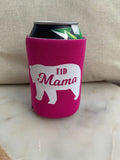 Bright Pink with Glitter T1D Mama Bear Can Coozie