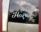 Hope - Type 1 Diabetic Car Decal - Laptop Decal - T1D -jdrf fundraiser