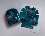 Teal And Black Roses  Omnipod Decal Sticker
