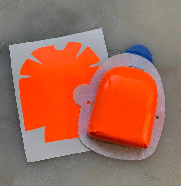 Neon Orange-  Omnipod Decal Sticker