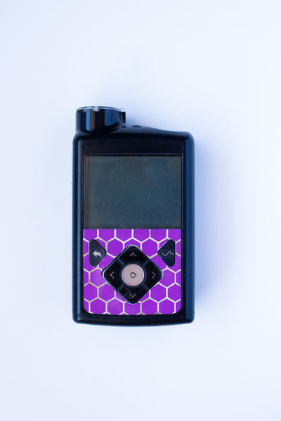 Purple Honeycomb Medtronic 670G / 770G Pump Decal Sticker