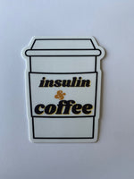 Coffee and Insulin Diabetes Sticker