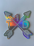 T1D Arrows Holographic Diabetes Sticker