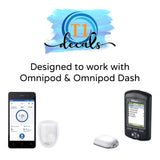 Red Shimmer Omnipod Decal