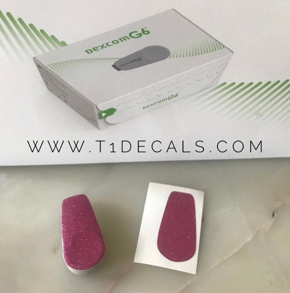 Pink Shimmer Dexcom G6 Decal