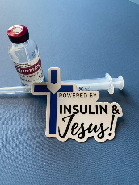 Insulin and Jesus Sticker