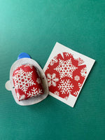 Red Snowflakes Omnipod Decal