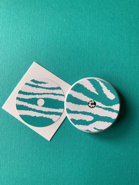 Teal Zebra Freestyle Libre Decal