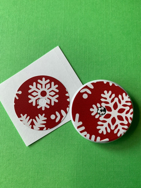 Red Snowflake Freestyle Libre Decal