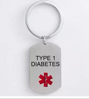 Type One Diabetes Medical Alert Keychain