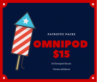 Patriotic Omnipod Decal Monthly Mystery Pack