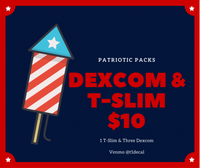 Patriotic Mystery Bundle: 1 T-Slim & 3 Dexcom Decals