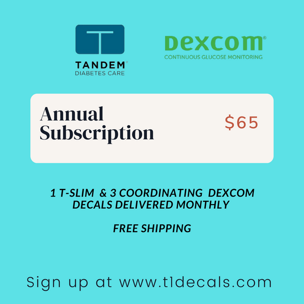 Annual Subscription T-Slim Dexcom Decals