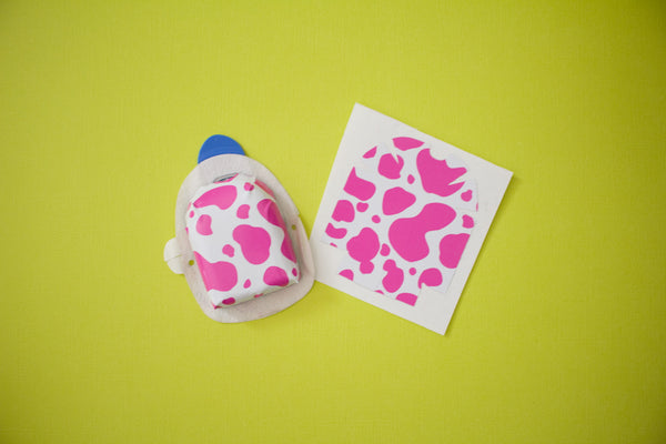 Pink Cow Pattern Omnipod Decal Sticker
